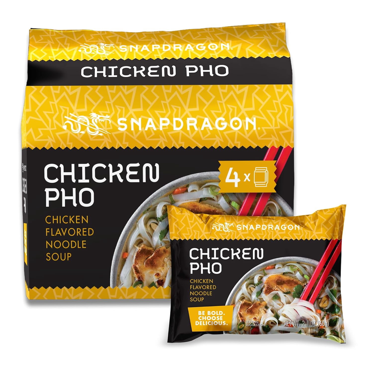 (Pack Of 4) Snapdragon Noodle Pho Chicken 4 Pack 8.4 Oz