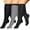 Black Striped Dots, variant on 3 Pairs Copper Compression Socks for Plus Size Women & Men Circulation 20-30 mmHg Knee High- Better Blood Flow, Swelling, Best Support for Medical, Running, Nursing