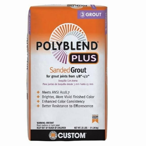 Vortex Polyblend Plus Sand Grout - Easy to Clean - 25 lbs