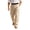 Khaki, variant on Men's Linen Pants Lightweight Casual Beach Pants Drawstring Elastic Waist Loose Fit Summer Trousers with Pockets