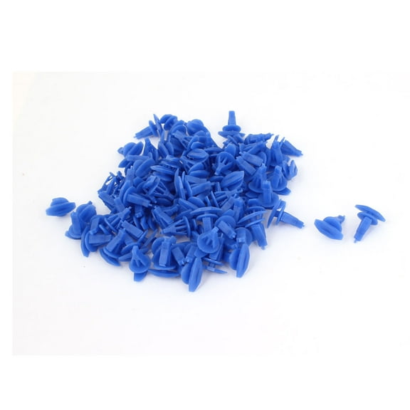 Unique Bargains 100 Pcs Blue Plastic Rivets Retainer Clip 4mm x 6mm x 9mm for Toyota
