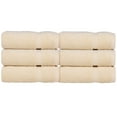 thumbnail image 2 of Luxury Hotel & Spa Towel Turkish Cotton Hand Towels - Beige - Dobby Border - Set of 6, 2 of 5