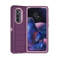 thumbnail image 1 of wonima11 BESINPO for Motorola Edge 2022 Case 6.6 inch, Moto Edge 2022 Case, Heavy Duty Defender Shockproof Dustproof Rugged Cover for Motorola Edge 2022, Without Screen Protector - Purple, 1 of 1