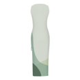 thumbnail image 5 of Summer Dresses for Women Trendy Sleeveless High Waist Boho Ribbed Drawstring Sundress Ruched Sexy High Slit Maxi Dress, 5 of 5