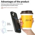 thumbnail image 2 of Case Designed for iPhone 12, Classic Business Anti-falling Detachable Magnetic Card Holder Bag Support Car Magnetic Mount with Finger Ring Kicktand Phone Case Cover - Black, 2 of 11