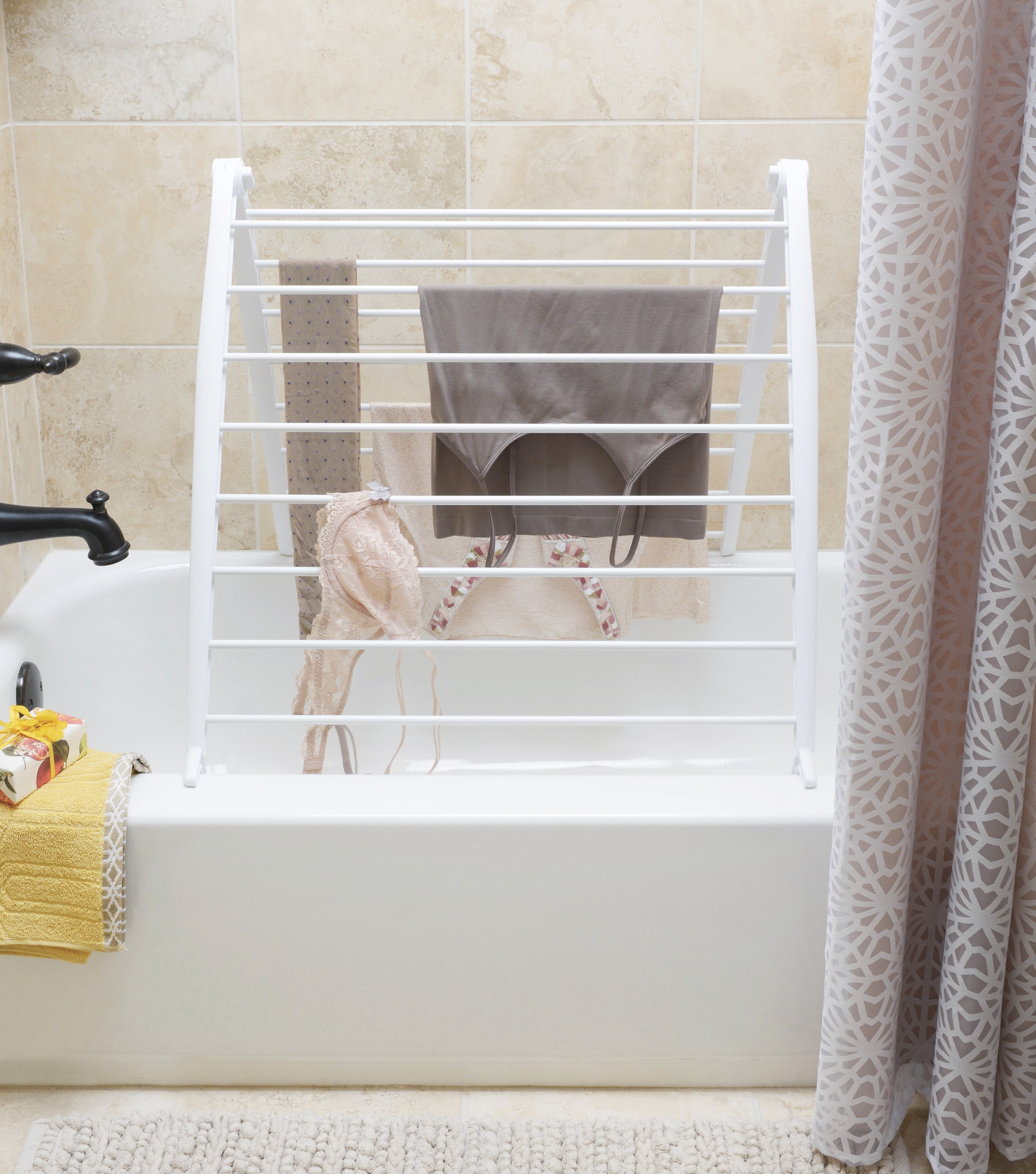 Mainstays Space Saving Folding Drying Rack White BrickSeek