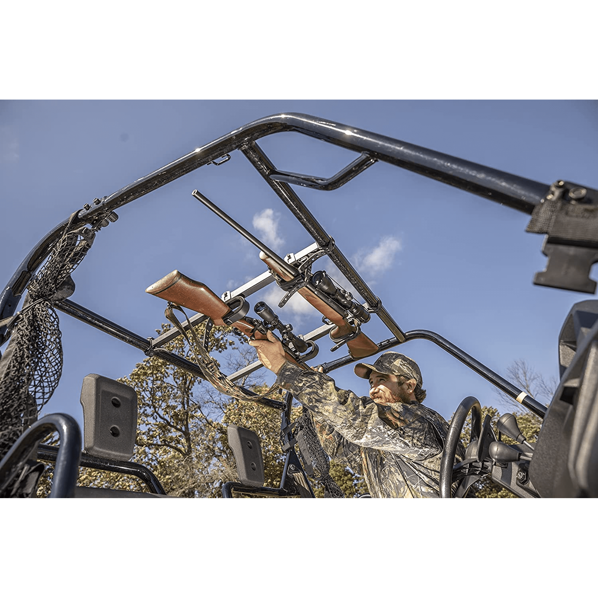 Gun Rack For Truck HECASA Adjustable UTV Gun Rack - Fits 23-31