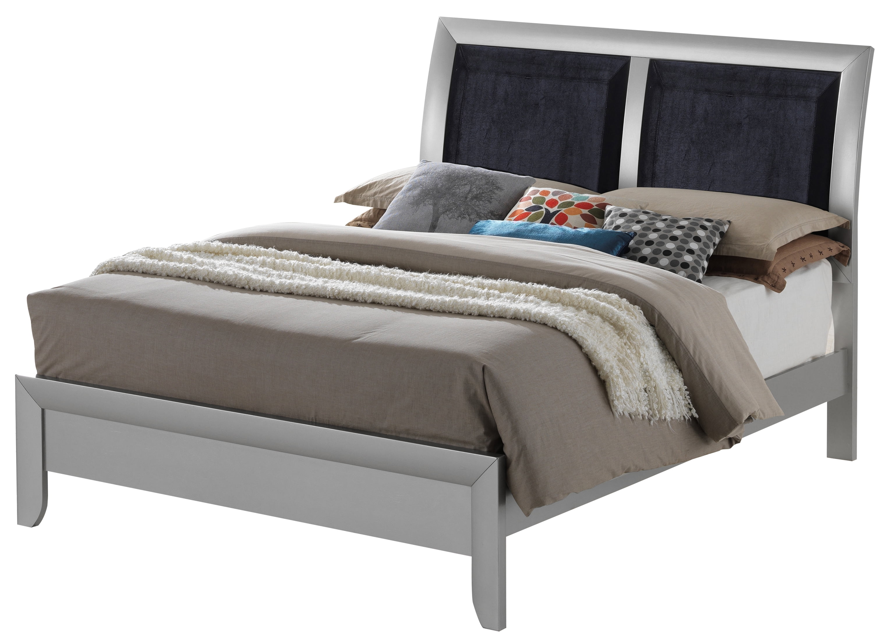 Glory Furniture G1503A-KB Silver Champagne King Bed