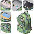 thumbnail image 4 of Colorful Dinosaurs Leaves Pattern Cute School Backpack Bag with Padded Back and Adjustable Shoulder Straps 16.9 X 12.6 X 5.9 Inches, 4 of 5