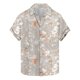 thumbnail image 1 of Blusa y camisa de manga corta con cuello vuelto para hombre, camisa informal de moda con estampado de hojas y solapa de manga corta, blusa para hombre, 1 of 4