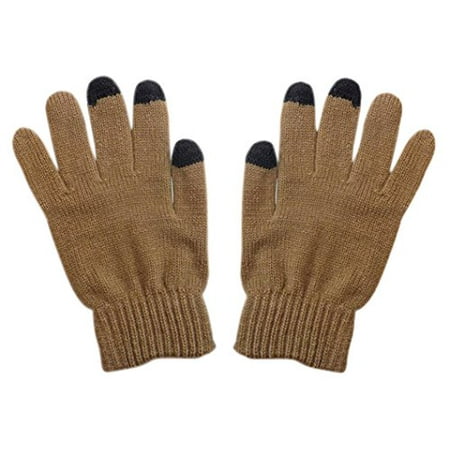 Peach Couture Unisex Warm Knitted Texting Gloves for Iphone Android Smart phones Touch