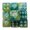 Yellow Blue, variant on 10Pcs Acrylic Jewel Pattern Dices Round Corner Dices Jewel Pattern Table Game Dices Math Counting Teaching Tool Enduring