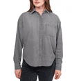 thumbnail image 2 of Seven7 Women's Denim Button Up (Smoke Solid, Large), 2 of 2