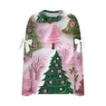 thumbnail image 5 of ShiShine Christmas Shirts for Women Christmas Tree Printed Tshirts Long Sleeve Round Neck Tops, 5 of 5