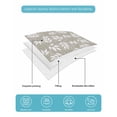 thumbnail image 5 of Quilts Full Size, Beige White Leaves Soft Comforter Bedding Set for Bed, Spring Pastoral Rustic Botanical Lightweight Quilted Bedspread with Pillow Cover(2 Pieces) for All Season, 78x90 Inch, 5 of 6