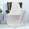 thumbnail image 4 of Star Soft Flannel Fleece Throw Blanket, Abstract Diamond Stars Theme Pattern Infinity Geometric Minimalistic Contemporary, Cozy Plush for Indoor and Outdoor Use, 50" x 70", White Black, by Ambesonne, 4 of 5