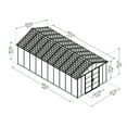 thumbnail image 6 of Palram - Canopia Yukon 11' x 21' Shed - Gray, 6 of 13