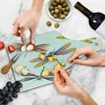 thumbnail image 4 of Dragonfly Cutting Board, 5 Bugs in Modern Abstract Pattern Natural Beauty Motif, Decorative Tempered Glass Cutting and Serving Board, Wine Bottle Shape, Multicolor, by Ambesonne, 4 of 5