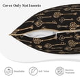 thumbnail image 5 of Susaid Keys Print Velvet Throw Pillow Covers Home Art Deco Pillowcase Square Pillow Case Cushion Cover for Bed Sofa Living Room Car Indoor and Outdoor-20"x20", 5 of 8