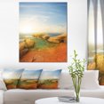 thumbnail image 1 of Rocky Red Beach and Blue Sky - Large Seashore Canvas Print, 1 of 3