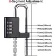 thumbnail image 3 of Cabinet Lock,Combination Padlock,U Shaped Padlock,Stainless Steel Gym Locker Lock Code Long Adjustable Shackle Lock for Outdoor, School, Gym, Sports lockers, Fences (black-2pcs), 3 of 7