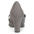 thumbnail image 4 of Journee Womens Loren Comfort Insole Round Toe Mid Block Heel Pumps, Widths Available, 4 of 10