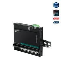TRENDnet TI-PG80F,  8-Port Industrial Gigabit PoE  Wall-Mounted Front
 Access Switch