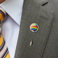 thumbnail image 4 of Double Rainbow Pride Arc Stick Pin Stickpin Hat Brooch, 4 of 5