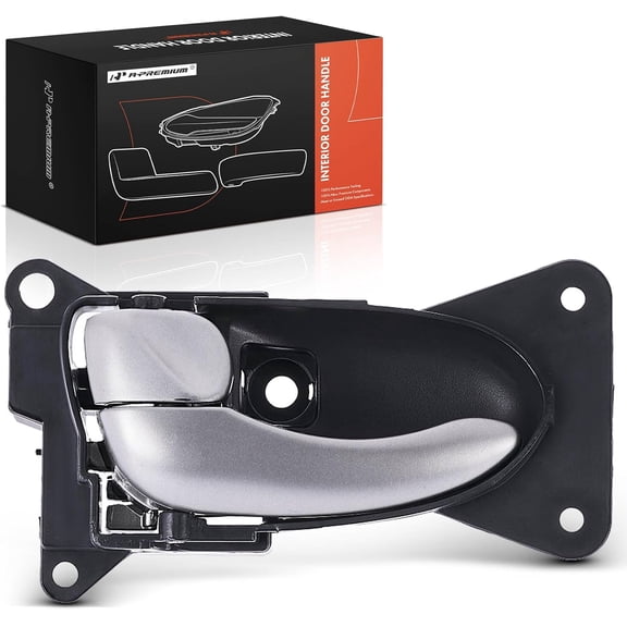A-Premium Front or Rear Driver Side Interior Door Handle Compatible with Nissan Altima 2002 2003 2004 2005, Black Housing with Silver Lever, Replace# 80671-8J001