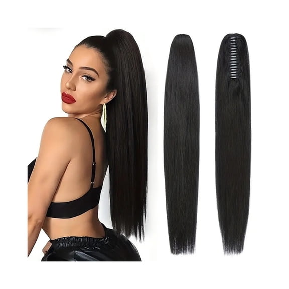 Claw Clip Ponytail Extensions Remy Human Hair 10-30 Inch Long Straight Hair Ponytail Hairpieces Clip In Ponytail Hair Extensions