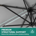 thumbnail image 2 of EastVita 10 Ft Square Patio Umbrella Outdoor Cantilever Umbrella 360 Degree Rotatable UV Protection Roman Umbrella For Pool Patio Garden Grey, 2 of 5