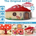 thumbnail image 2 of The Original Patented AirFort - Build A Fort in 30 Seconds, Inflatable Fort for Kids, Play Tent for 3-12 Years, A Playhouse Where Imagination Runs Wild, Fan not Included (Mushroom House), 2 of 8