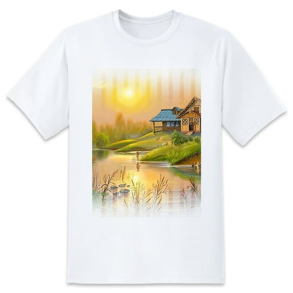 Men's Graphic TeePainting (37) Letter Print T-Shirts Round Neck Short Sleeves Sizes XS-5XL Summer Daily Casual Tops