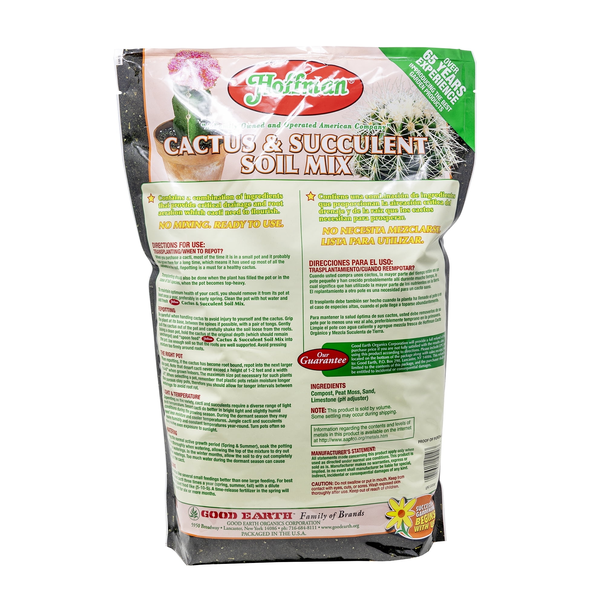 Hoffman Organic Cactus & Succulent Soil Mix, Potting Rich Blend
