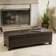 thumbnail image 1 of Banc de Rangement en Cuir Crawford Pouf, 1 of 4