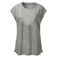 thumbnail image 4 of Aloohaidyvio Tops,Women Casual V-Neck Solid Color Casual Shirts Loose Fit Basic Blouse, 4 of 5