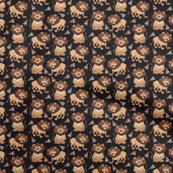 oneOone Cotton Poplin Black Fabric Circus Quilting Supplies Print Sewing Fabric By The Yard 56 Inch Wide-aC