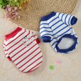 thumbnail image 4 of NIBOLOG Pet Sweatshirt Stand Collar Striped Contrast Color Print Short Sleeves Keep Warm Two Legs Comfortable Pet Winter Sweatshirt for Daily Wear, 4 of 8