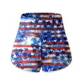 thumbnail image 4 of ZRBYWB Womens Shorts Womens Casual High Waist Running Shorts Independence Days Printed Workout Gym Shorts Relaxed Fit, 4 of 7