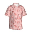 thumbnail image 2 of Uemuo Fox Printed Regular Fit Short Sleeve Casual Hawaiian Shirt for Men,Aloha shirt,Tropical shirt,Floral print shirt,Vacation Beach shirt-Medium, 2 of 9
