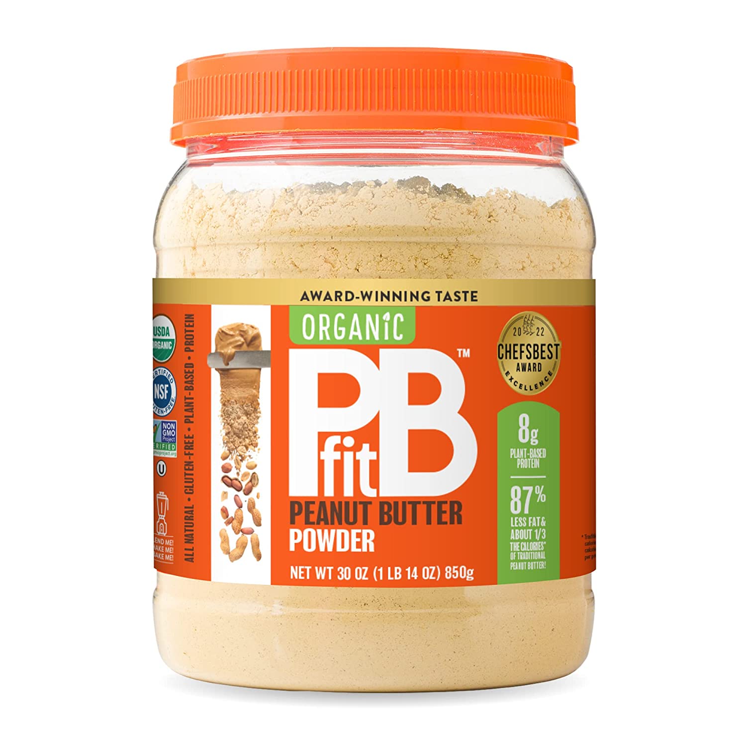 PBfit AllNatural Organic Peanut Butter Powder, Powdered Peanut Spread from Real Roasted Pressed