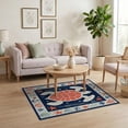thumbnail image 3 of ODIKA 4'x6' Washable Area Rug Pet Friendly, Non-Shedding Theme Nautical Door Turtle Coral Reef Mosaic Border Wave Scatter for Bedroom, Reading Nook, 3 of 7