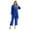 Blue, variant on Aislor Women's 3 Pieces Mother of The Bride Dress Pant Suits with Jacket for Cocktail Party Formal Outfit Blue L