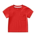 thumbnail image 2 of Kids Boy Clothes Comfortable Toddler Short Sleeve Shirt Red Tees Toddler Summer Tshirts 8-9 Years Boy Pajamas, 2 of 4