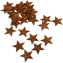 HEMOTON 30Pcs Antique Metal Barn Stars for Halloween and Christmas Vintage Home Decoration