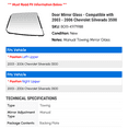 thumbnail image 2 of Door Mirror Glass - Compatible with 2003 - 2006 Chevy Silverado 3500 2004 2005, 2 of 2