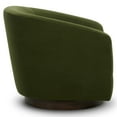thumbnail image 4 of CHITA Swivel Accent Chair Velvet, Round Barrel Arm Chair Living Room, Forest Green, 4 of 11
