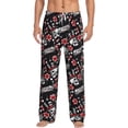 thumbnail image 2 of Picia Vintage Skull Casino Mens Soft Woven Cotton Elastic Waistband Sleep Pajama Pant Lounge Sleep Pant With Pockets And Drawstring-X-Large, 2 of 9