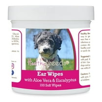 Aussiedoodle Ear Cleaning Wipes with Aloe & Eucalyptus for Dogs - 100 Count