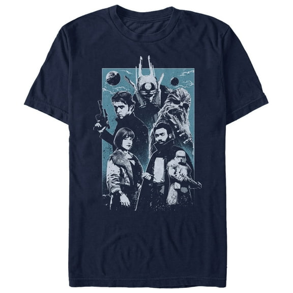 Men's Solo: A Star Wars Story Character Sky  Graphic Tee Navy Blue Medium